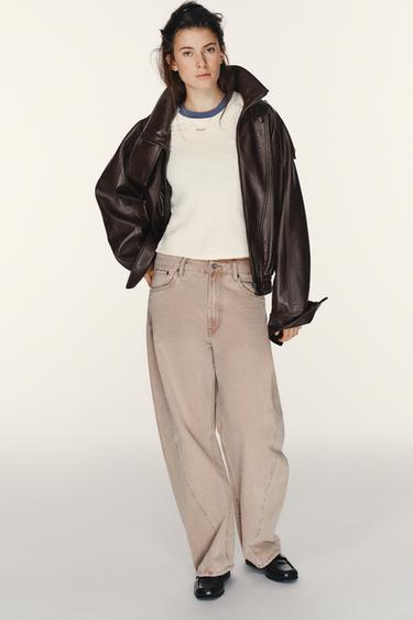 Zara Джинсы TRF BAGGY BALLOON со средней посадкой