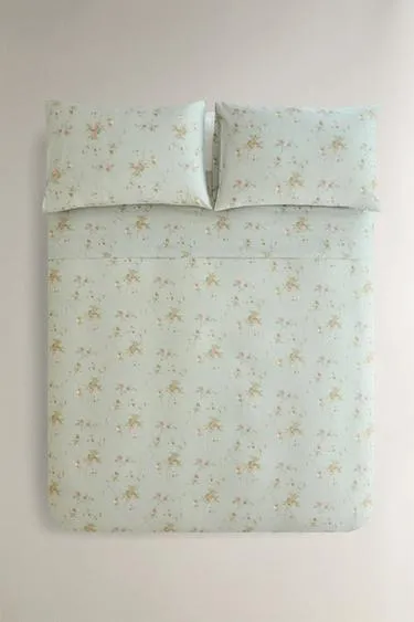 Наволочка из шелка с цветущими ветвями 300 нитей