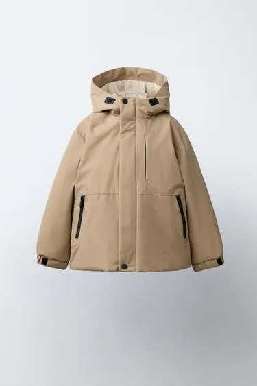 Парка с контрастными молниями Water-Repellent- Заказать в России
