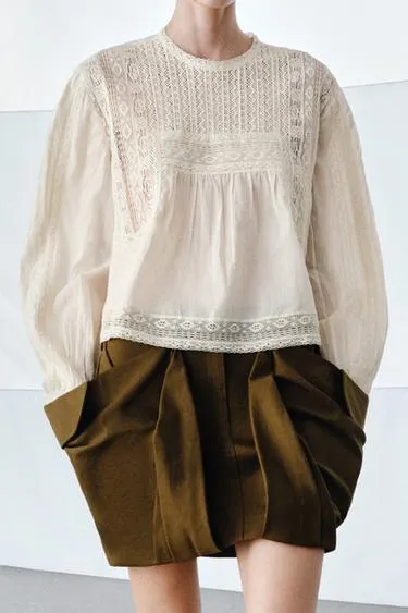 Рубашка с вышивкой коллекция Zara «Zw»