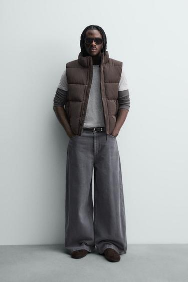 Zara Укороченный стеганый жилет