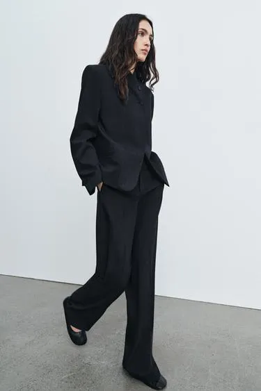 Брюки с высокой посадкой в полоску — коллекция Zara «Zw»- Заказать в России