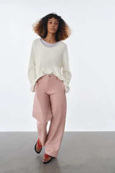 Брюки из 100% кожи — коллекция Zara «Zw» - Заказать в России
