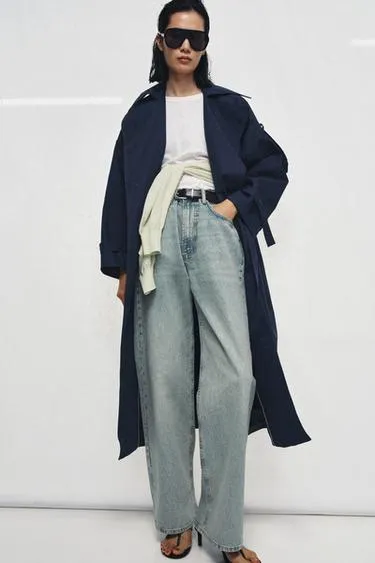 Тренч оверсайз с поясом — коллекция Zara «Zw»- Заказать в России