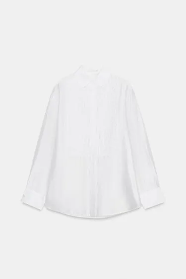 Струящаяся рубашка с вышивкой — коллекция Zara «Zw»- Заказать в России