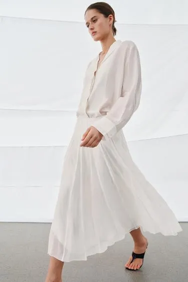 Комбинированная струящаяся юбка — коллекция Zara «Zw»- Заказать в России