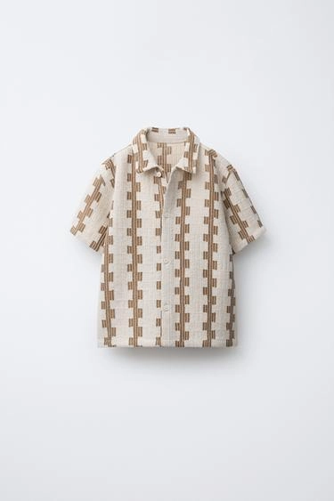 Printed textured shirt