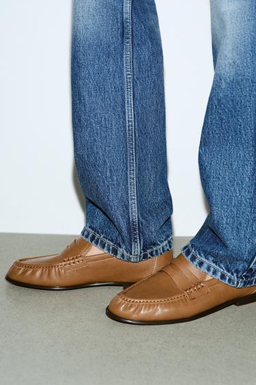 Zara Мягкие лоферы со сборками