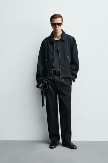 Zara Джинсовая куртка с контрастными швами