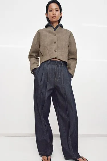 Короткая куртка из шерсти — коллекция Zara «Zw»- Заказать в России