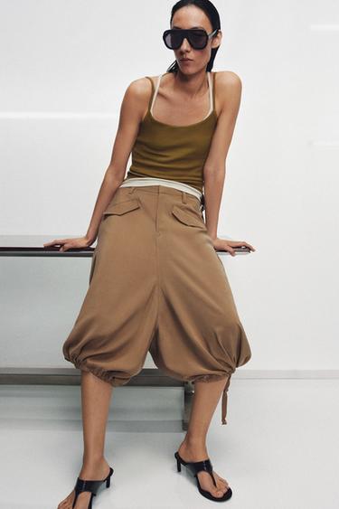 Zara Топ с двойным контрастным эффектом