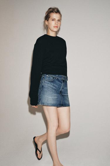 Zara Короткая джинсовая юбка — коллекция ZARA «ZW»