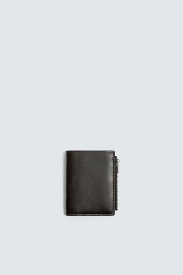 Zara Кожаный кошелек купить с доставкой.