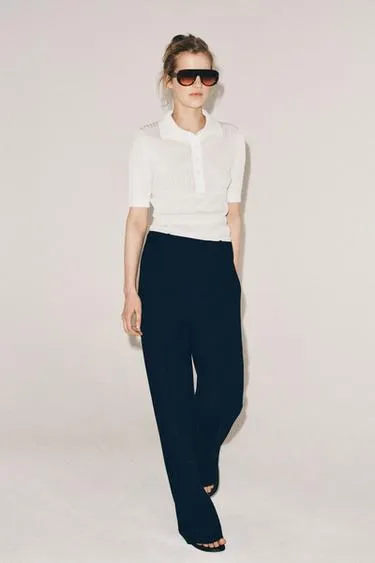 Брюки с высокой посадкой — коллекция Zara «Zw»- Заказать в России