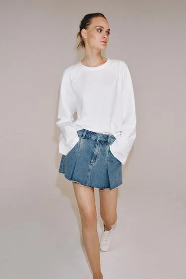 Короткая джинсовая юбка — коллекция Zara «Zw»- Заказать в России
