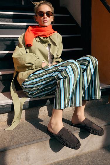 Zara Кожаные мюли-лоферы