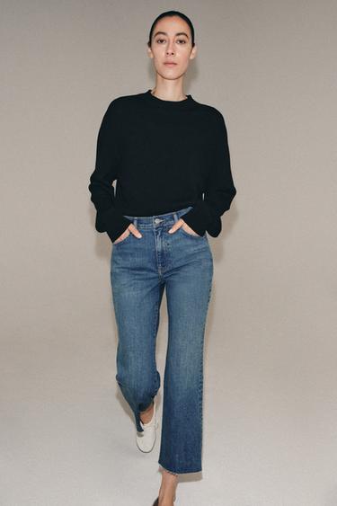 Zara Укороченные джинсы-клеш со средней посадкой — коллекция ZARA «ZW»