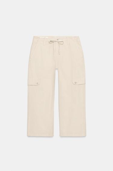 Zara Брюки CAPRI с карго-карманами