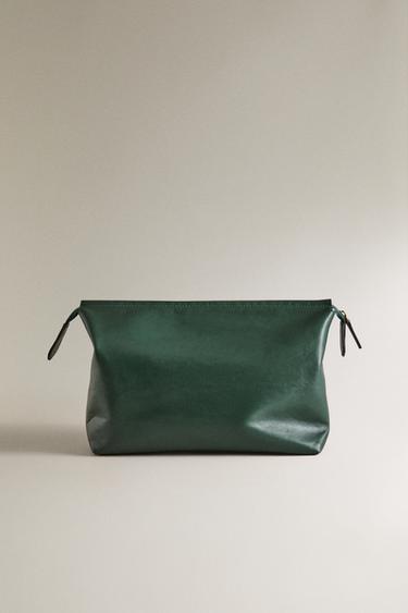 Zara Кожаная косметичка для путешествий