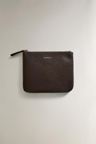 Zara Кожаная сумка для туалетных принадлежностей «скорая помощь»