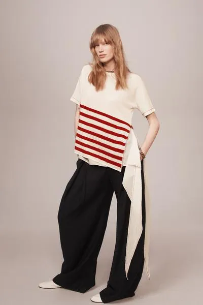 Асимметричный вязаный топ в полоску — The Item Zara Woman