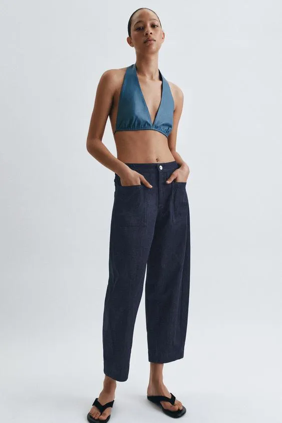 Джинсы с карманами — коллекция Zara «Zw»- Заказать в России