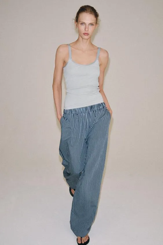 Брюки  в полоску — коллекция Zara «Zw»