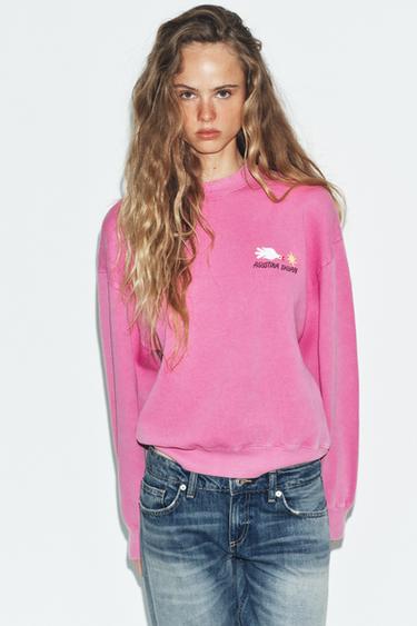 Zara Свитшот AGUSTINA SHUAN с выцветшим принтом