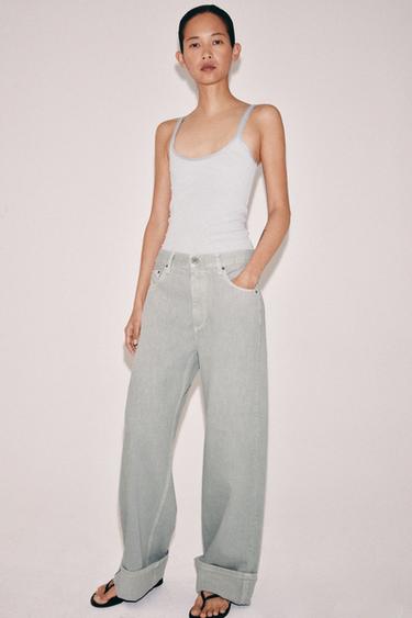 Zara Джинсы багги со средней посадкой — коллекция ZARA «ZW» купить с доставкой.