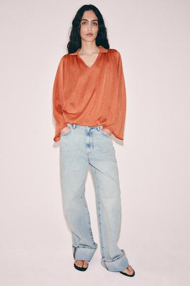 Zara Джинсы багги со средней посадкой — коллекция ZARA «ZW» купить с доставкой.