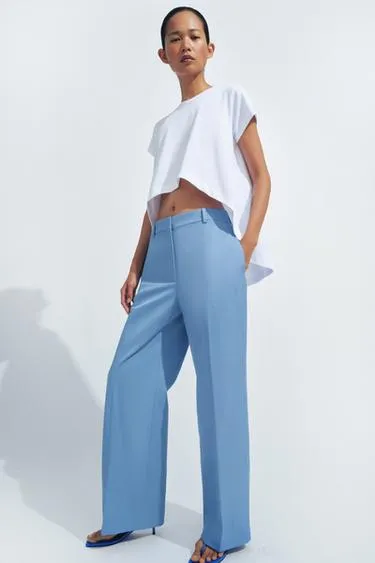 Брюки прямого кроя — коллекция Zara «Zw»- Заказать в России
