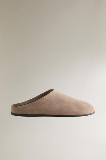 Zara Клоги из натуральной кожи
