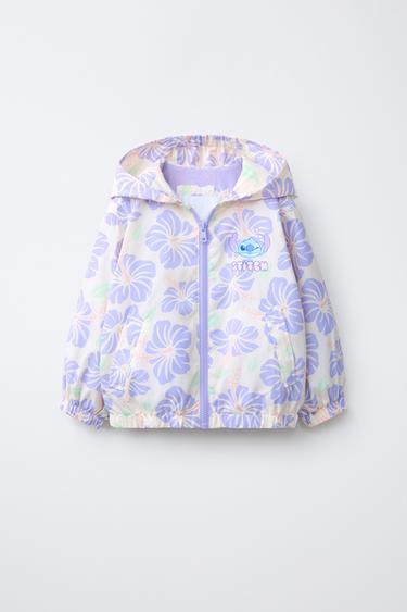 Zara Дождевик с капюшоном  лило и стич © DISNEY