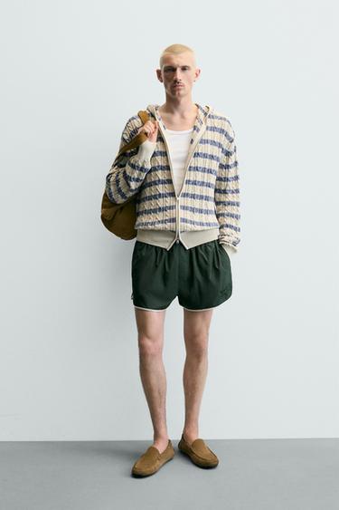 Zara Кардиган с косами и капюшоном