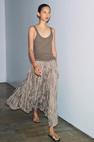 Zara Длинная плиссированная юбка — коллекция ZARA «ZW»