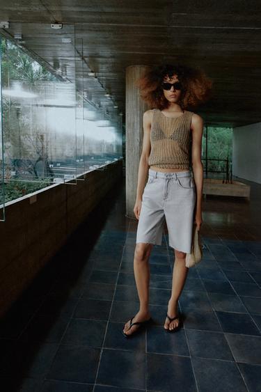 Zara Джинсовые шорты Z1975 со средней посадкой