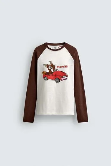 Футболка из хлопка с иллюстрацией Gremlins™ & © X Dylan´S T-Shirt Club X Zara- Заказать в России