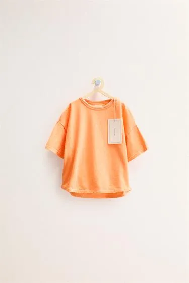 Zara «Timeless» - однотонная хлопковая футболка- Заказать в России