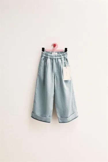 Брюки Zara «Timeless» из льна с контрастным краем