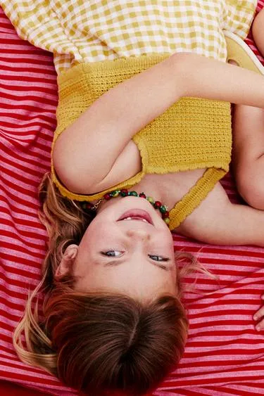 Трикотажное платье в клетку виши с лимонами — Casa Lawa X Zara Kids- Заказать в России