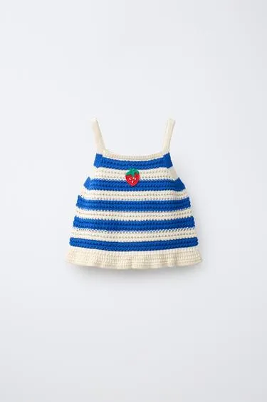 Трикотажный топ в полоску с клубникой Casa Lawa X Zara Kids- Заказать в России