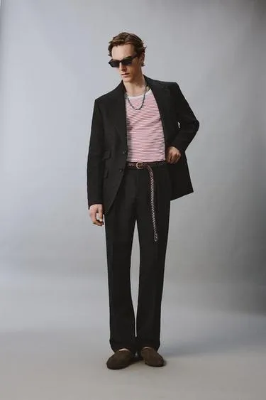 Костюмные брюки из 100% льна Zara «Aaron Levine»- Заказать в России