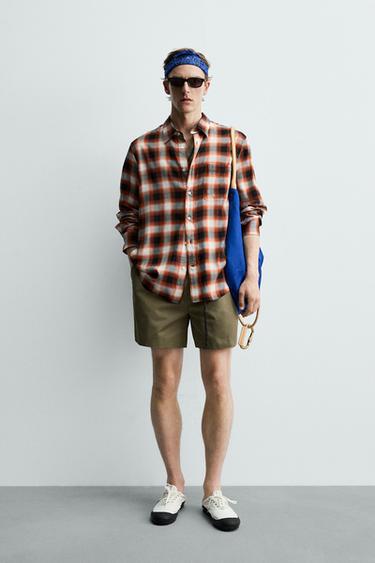 Zara Рубашка в клетку ZARA «AARON LEVINE»
