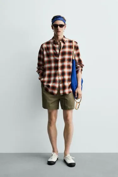 Рубашка в клетку Zara «Aaron Levine»