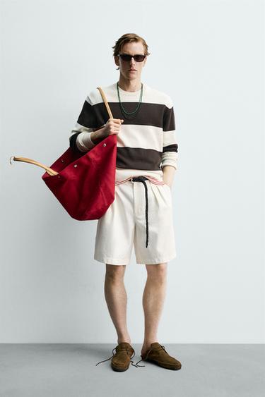 Zara Жаккардовый свитер в полоску ZARA «AARON LEVINE»