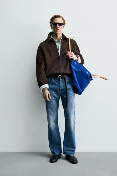 Замшевая куртка стандартной посадки Zara «Aaron Levine»- Заказать в России