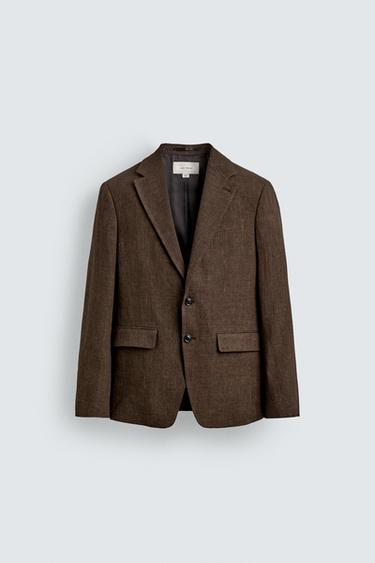 Zara Костюмный блейзер из 100% льна
