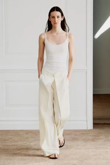 Брюки с защипами спереди — коллекция Zara «Zw»- Заказать в России