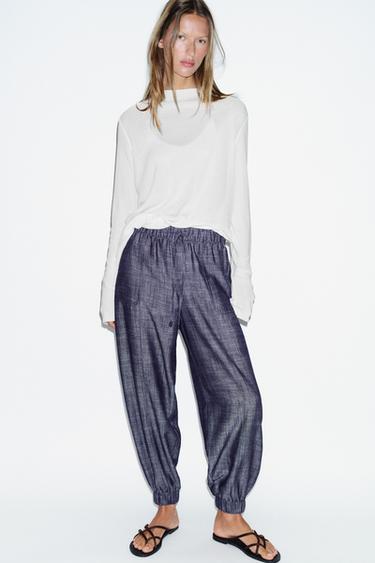 Zara Джоггеры с манжетами купить с доставкой.