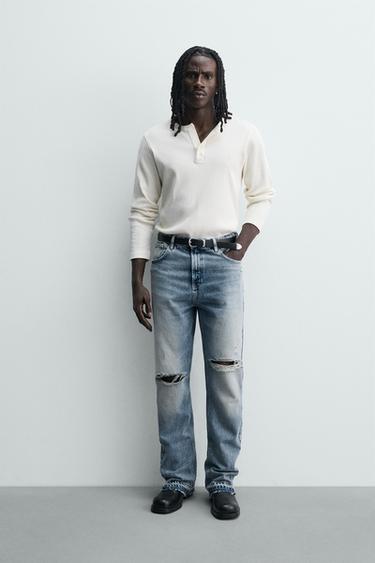 Zara Джинсы клёш с разрезами